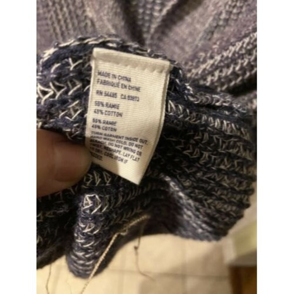 American Eagle Cardigan Womens L Purple Sweater Knit Button Collared Grandpa y2k - Picture 3 of 7